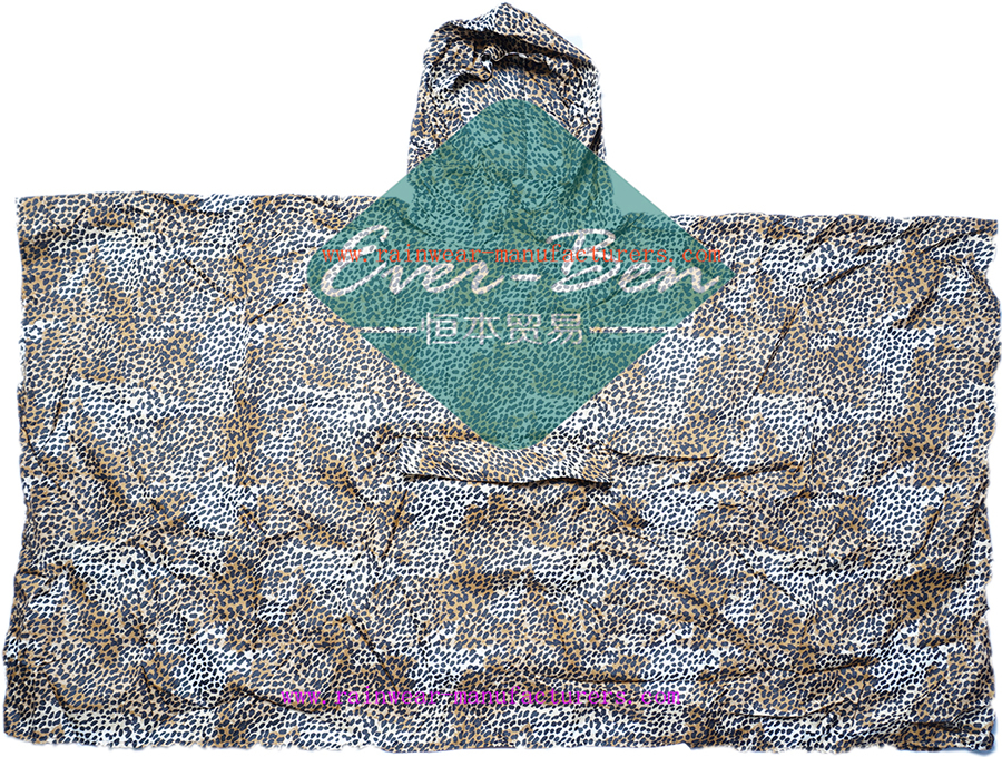 Camouflage Rain Poncho|Women's Waterproof Rain Poncho| Nylon Ladies Rain Poncho